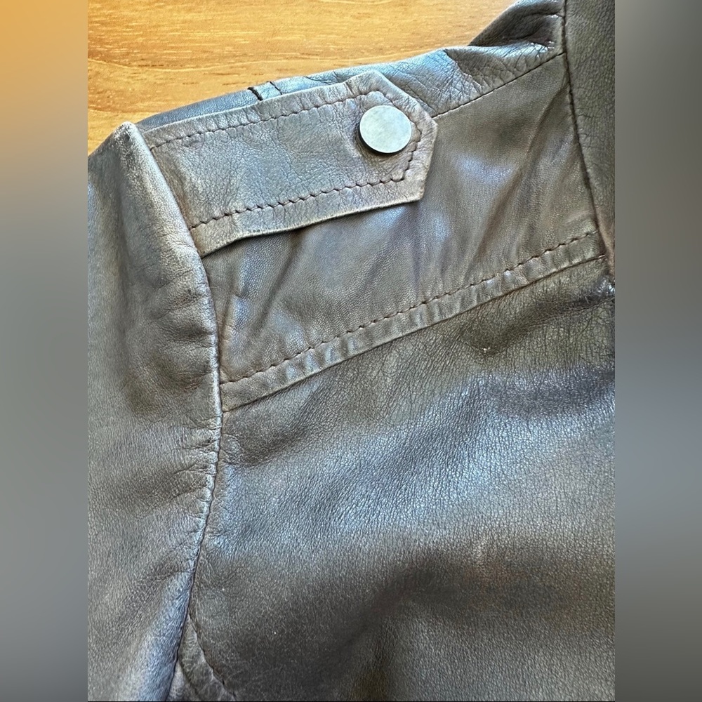 Mango leather jacket - Picture 11 of 14